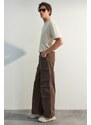 Trendyol Limited Edition Brown Premium Baggy Cargo Pants