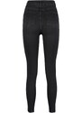 Trendyol Black High Waist Skinny Jeans with Ripped Legs