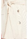 Trendyol Cream Tie Waist Belted Woven Lined Jacket