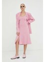 Šaty Remain růžová barva, mini