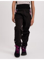 Unuo, Dětské softshellové kalhoty s fleecem Basic, Černá, Kouzelné květiny