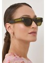 Sluneční brýle Saint Laurent dámské, zelená barva