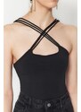 Trendyol Black Knitted Snaps Connect Body