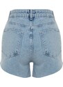 Trendyol Light Blue Denim Shorts