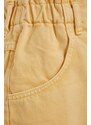 Trendyol Yellow Denim Shorts With Pocket Details With Elastic Waist