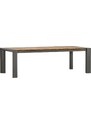 Šedý teakový zahradní rozkládací stůl Bizzotto Cameron 253/319/384 x 110 cm