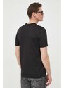 Bavlněné tričko BOSS černá barva, s aplikací