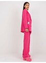 Fashionhunters Tmavě růžové sako pro volný čas