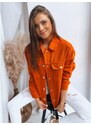 Dstreet Košilová dámská bunda oranžové barvy