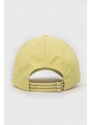 Bavlněná baseballová čepice Calvin Klein žlutá barva, s aplikací