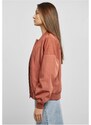 URBAN CLASSICS Ladies Recycled Oversized Light Bomber Jacket - terracotta