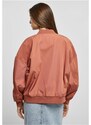 URBAN CLASSICS Ladies Recycled Oversized Light Bomber Jacket - terracotta