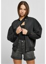 URBAN CLASSICS Ladies Recycled Oversized Light Bomber Jacket - black