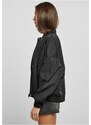 URBAN CLASSICS Ladies Recycled Oversized Light Bomber Jacket - black