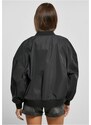 URBAN CLASSICS Ladies Recycled Oversized Light Bomber Jacket - black