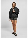 URBAN CLASSICS Ladies Recycled Oversized Light Bomber Jacket - black