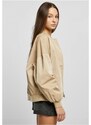 URBAN CLASSICS Ladies Recycled Oversized Light Bomber Jacket - unionbeige