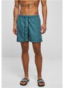 URBAN CLASSICS Embroidery Swim Shorts - shark/teal/toffee