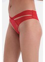 Dagi Red Brazilian Panties with Low-cut Back and String Detail