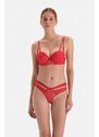 Dagi Red Brazilian Panties with Low-cut Back and String Detail