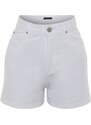 Trendyol White Denim Shorts