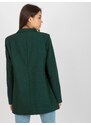 BASIC TMAVĚ ZELENÉ SAKO S NÁŠIVKAMI -DARK GREEN Tmavě zelená