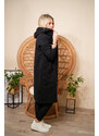 Meera Design Kabát s kapucou Amfitríta / Černá teplákovina
