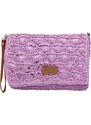 Firenze Měkká kabelka do ruky s pleteným vzorem Vivalo, fialová