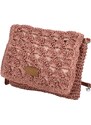 Firenze Měkká kabelka do ruky s pleteným vzorem Vivalo, růžová
