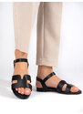 Shelvt Flat Sandals Black