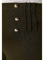 Trendyol Curve Khaki Button Detailed Knitted Leggings