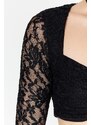 Trendyol Limited Edition Black Lace Detailed Bustier