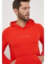 Tepláková mikina Calvin Klein Performance Essentials oranžová barva, s kapucí