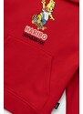 Dětská mikina Vans HARIBO PO HARB červená barva, s kapucí, s potiskem