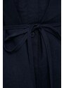 Plátěné šaty Gant tmavomodrá barva, mini, oversize