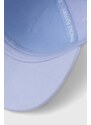 Bavlněná baseballová čepice Armani Exchange fialová barva, s aplikací