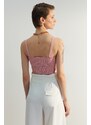 Trendyol Pink Cut-out/Window Detailed Bustier in Woven, Fitted