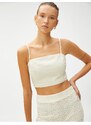 Koton Linen Blend Crop Blouse