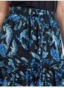 Orsay Modro-černá dámská květovaná sukně - Dámské