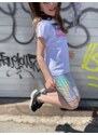 JOYCE Dívčí souprava s kraťasy "KEEP MOVING"/Bílá