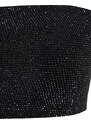 Trendyol Anthracite Crop Knitted Shimmer Bustier