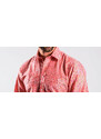 Alain Delon Červená ľanová Slim Fit košeľa