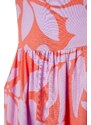 Trendyol podvodní vzorované maxi tkané plážové šaty Decollete Decollete