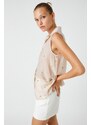 Koton Embroidered Sleeveless Shirt