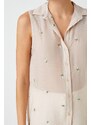 Koton Embroidered Sleeveless Shirt