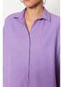 Trendyol Purple Oversize/Wide Fit Woven Shirt