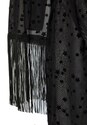 Trendyol Black Belted Maxi Knitted Tasseled Kimono & Kaftan