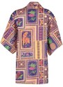 Trendyol Tropical Pattern Mini Woven 100% Cotton Kimono & Kaftan