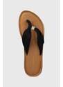 Žabky Tommy Hilfiger TH ELEVATED BEACH SANDAL dámské, černá barva, na plochém podpatku, FW0FW06985