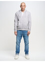 Big Star Man's Zip hoodie Sweat 171496 Grey-901